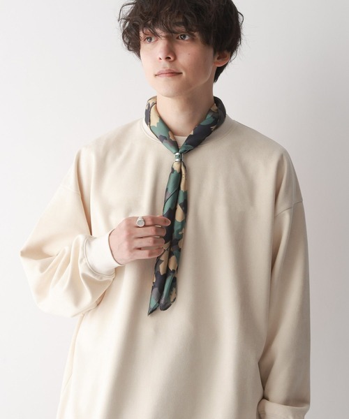 RAGEBLUE(レイジブルー)の「【UNISEX】リング付き/マルチパターン大判スカーフ(バンダナ/スカーフ・メンズ・ホワイト/その他4/その他1/オフホワイト・FREE)」の9枚目の写真