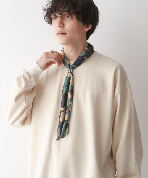 RAGEBLUE(レイジブルー)の「【UNISEX】リング付き/マルチパターン大判スカーフ(バンダナ/スカーフ・メンズ・ホワイト/その他4/その他1/オフホワイト・FREE)」の10枚目の写真