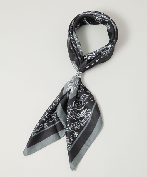 RAGEBLUE(レイジブルー)の「【UNISEX】リング付き/マルチパターン大判スカーフ(バンダナ/スカーフ・メンズ・ホワイト/その他4/その他1/オフホワイト・FREE)」の17枚目の写真