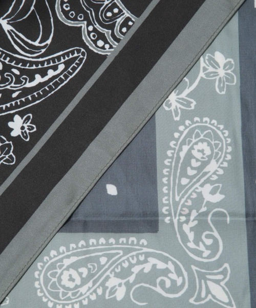 RAGEBLUE(レイジブルー)の「【UNISEX】リング付き/マルチパターン大判スカーフ(バンダナ/スカーフ・メンズ・ホワイト/その他4/その他1/オフホワイト・FREE)」の21枚目の写真