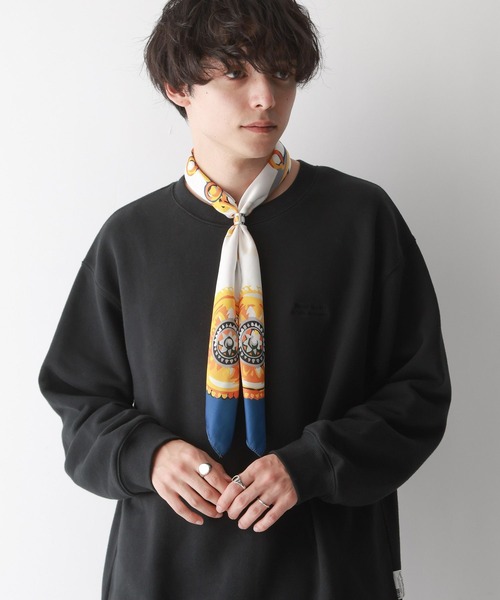 RAGEBLUE(レイジブルー)の「【UNISEX】リング付き/マルチパターン大判スカーフ(バンダナ/スカーフ・メンズ・ホワイト/その他4/その他1/オフホワイト・FREE)」の5枚目の写真
