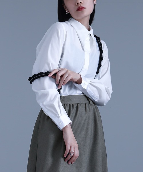 kOhAKU（コハク）の「『サスペンダー付きバルーンスカート』（スカート・レディース・チャコール/ブラック・2/1）」の19枚目の写真