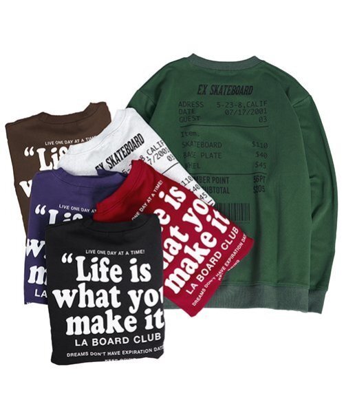 GLAZOS(グラソス)の「【大人向けサイズあり】【プチプラ】アソートバックプリントトレーナー(スウェット・キッズ・ブラック/レッド/グリーン/オートミール/パープル/ブラウン・S/M/L/LL)」の10枚目の写真