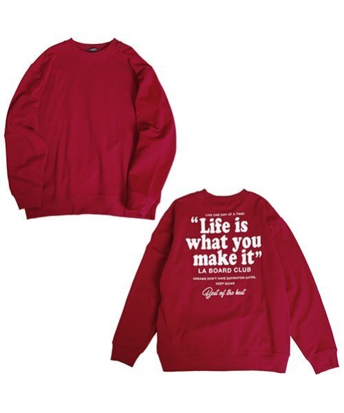 GLAZOS(グラソス)の「【大人向けサイズあり】【プチプラ】アソートバックプリントトレーナー(スウェット・キッズ・ブラック/レッド/グリーン/オートミール/パープル/ブラウン・S/M/L/LL)」の12枚目の写真