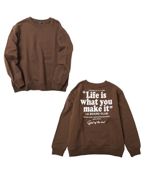 GLAZOS(グラソス)の「【大人向けサイズあり】【プチプラ】アソートバックプリントトレーナー(スウェット・キッズ・ブラック/レッド/グリーン/オートミール/パープル/ブラウン・S/M/L/LL)」の13枚目の写真