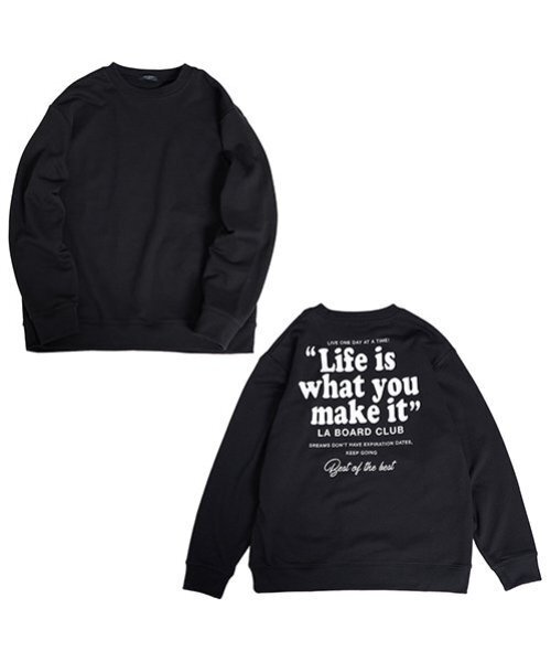 GLAZOS(グラソス)の「【大人向けサイズあり】【プチプラ】アソートバックプリントトレーナー(スウェット・キッズ・ブラック/レッド/グリーン/オートミール/パープル/ブラウン・S/M/L/LL)」の14枚目の写真