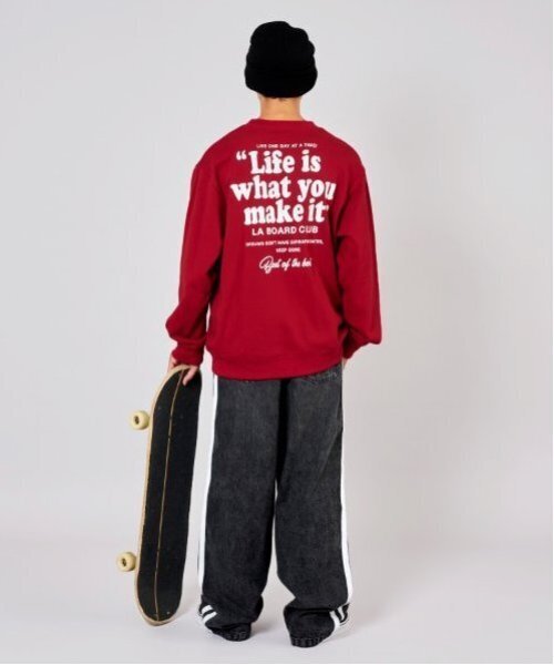 GLAZOS(グラソス)の「【大人向けサイズあり】【プチプラ】アソートバックプリントトレーナー(スウェット・キッズ・ブラック/レッド/グリーン/オートミール/パープル/ブラウン・S/M/L/LL)」の15枚目の写真