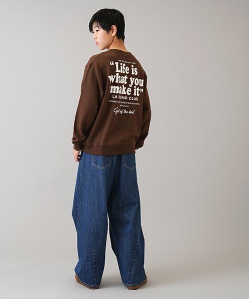 GLAZOS(グラソス)の「【大人向けサイズあり】【プチプラ】アソートバックプリントトレーナー(スウェット・キッズ・ブラック/レッド/グリーン/オートミール/パープル/ブラウン・S/M/L/LL)」の17枚目の写真