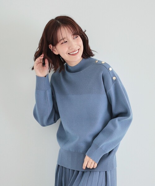 セーター 楽天市場】シアーチェックスリーブニットトップス [C6603] レディース