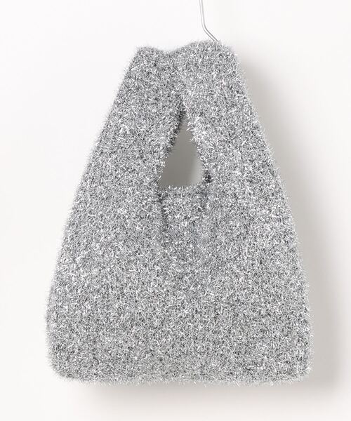 Elura（エルーラ）の「ラメニットマルシェバッグ　巾着/144283（ハンドバッグ・レディース・ゴールド/ブラック/シルバー・ONE SIZE）」の2枚目の写真