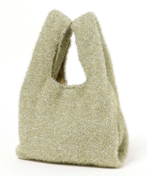 Elura（エルーラ）の「ラメニットマルシェバッグ　巾着/144283（ハンドバッグ・レディース・ゴールド/ブラック/シルバー・ONE SIZE）」の4枚目の写真