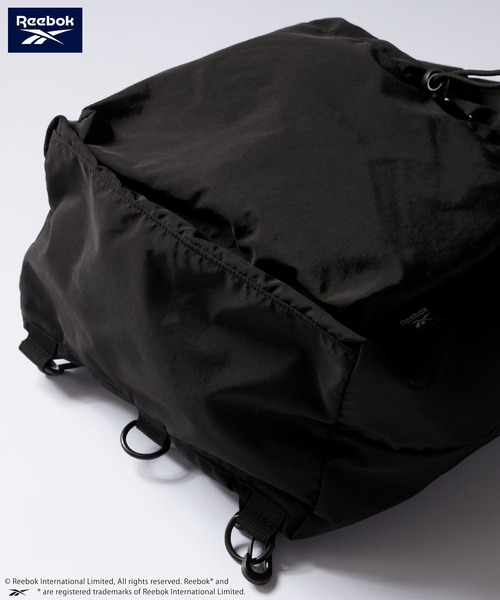 Reebok（リーボック）の「Reebok/リーボック 別注 ロゴ刺繍 2WAYナイロンドローコードワンショルダーバッグ/バックパック（バックパック/リュック・レディース・ブラック/ライトグレー・FREE）」の10枚目の写真