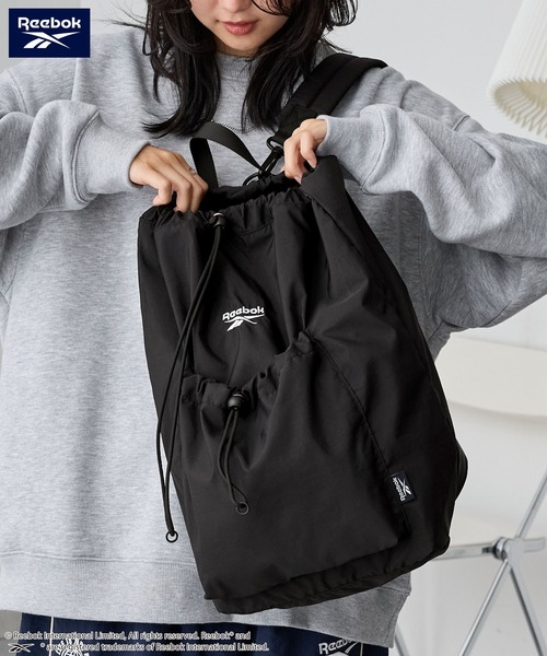 Reebok/リーボック 別注 ロゴ刺繍 2WAYナイロンドローコードワン