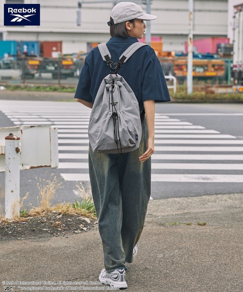 セール】Reebok/リーボック 別注 ロゴ刺繍 2WAYナイロンドロー