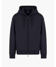 EMPORIO ARMANI | 【エンポリオ アルマーニ】フード付きジップアップ スウェットシャツ リヨセル混紡ジャージー(スウェット)