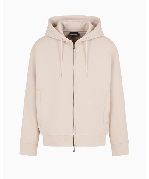 EMPORIO ARMANI（エンポリオアルマーニ）の「【エンポリオ アルマーニ】フード付きジップアップ スウェットシャツ リヨセル混紡ジャージー（スウェット・メンズ・ネイビー/ライトベージュ・LARGE/X-LARGE/X-SMALL/SMALL/MEDIUM）」の6枚目の写真