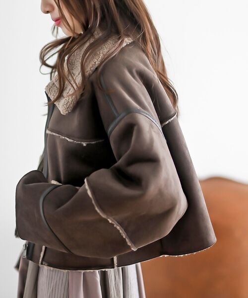 ショート丈ムートンジャケット（ムートンコート）｜rps（アール