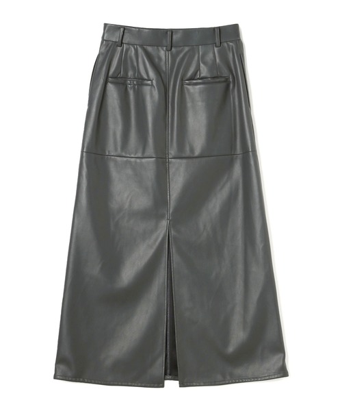 N.O.R.C(ノーク)の「フェイクレザースカート(スカート・レディース・ベージュ/チャコール・S/M)」の10枚目の写真