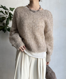 DouDou | モヘヤメッシュプルオーバー(ニット/セーター)