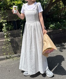 肩フリルキャミワンピース