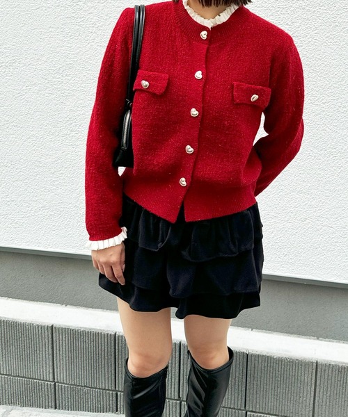 frunco(フランコ)の「フリースティアードミニスカート(スカート・レディース・ホワイト/ブラック・FREE)」の21枚目の写真