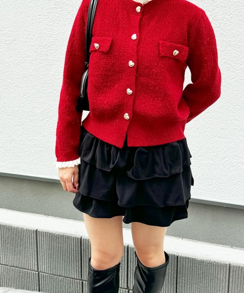 frunco(フランコ)の「フリースティアードミニスカート(スカート・レディース・ホワイト/ブラック・FREE)」の22枚目の写真