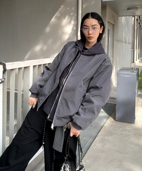 フーディレイヤードブルゾン LON24a112（ブルゾン）｜LONSLAN