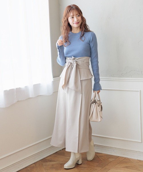 mysty woman タグ付新品 リボンモチーフバッグ グレージュ mysty woman｜リボンモチーフバッグ | Rakuten Fashion(楽天