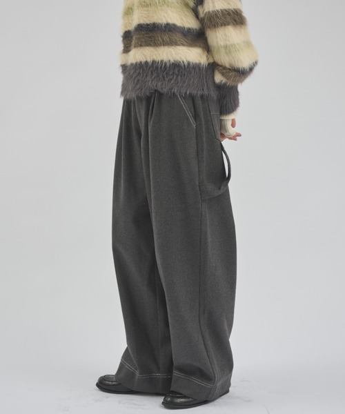 MERLOT（メルロー）の「ウールタッチペインターパンツ（その他パンツ・レディース・チャコールグレー/ダークブラウン・FREE）」の2枚目の写真