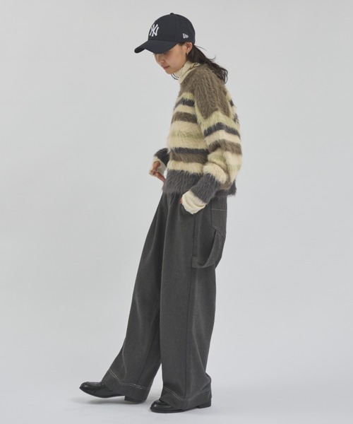 MERLOT（メルロー）の「ウールタッチペインターパンツ（その他パンツ・レディース・チャコールグレー/ダークブラウン・FREE）」の10枚目の写真