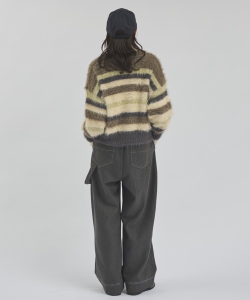 MERLOT（メルロー）の「ウールタッチペインターパンツ（その他パンツ・レディース・チャコールグレー/ダークブラウン・FREE）」の11枚目の写真