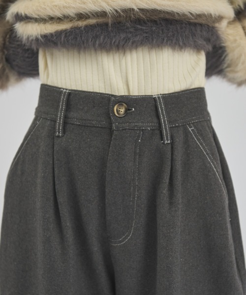 MERLOT（メルロー）の「ウールタッチペインターパンツ（その他パンツ・レディース・チャコールグレー/ダークブラウン・FREE）」の12枚目の写真