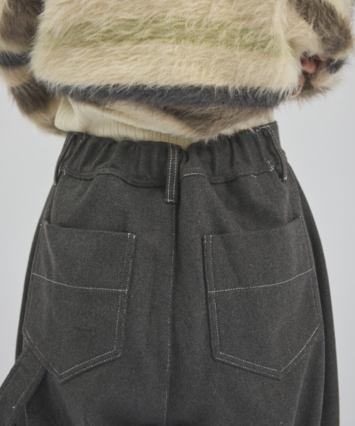 MERLOT（メルロー）の「ウールタッチペインターパンツ（その他パンツ・レディース・チャコールグレー/ダークブラウン・FREE）」の13枚目の写真