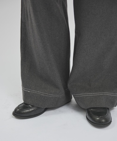 MERLOT（メルロー）の「ウールタッチペインターパンツ（その他パンツ・レディース・チャコールグレー/ダークブラウン・FREE）」の15枚目の写真