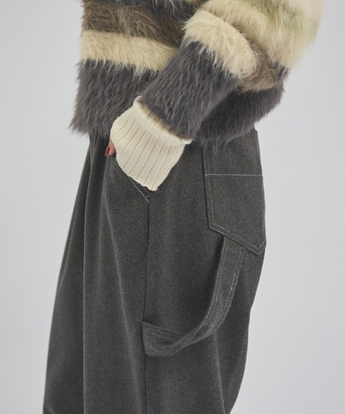 MERLOT（メルロー）の「ウールタッチペインターパンツ（その他パンツ・レディース・チャコールグレー/ダークブラウン・FREE）」の14枚目の写真