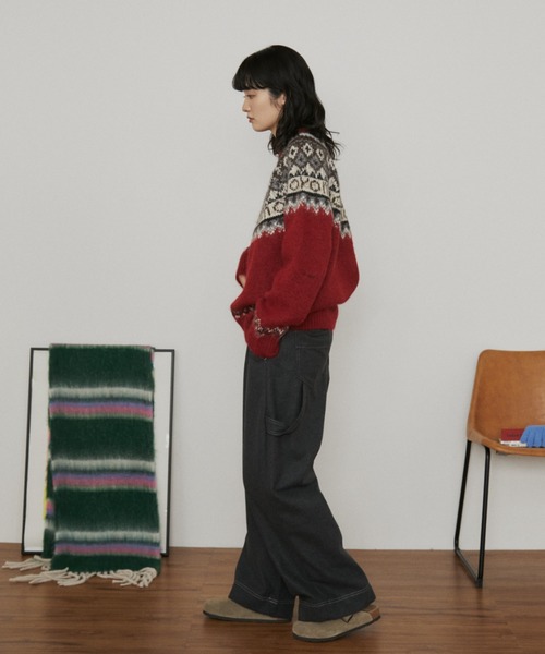 MERLOT（メルロー）の「ウールタッチペインターパンツ（その他パンツ・レディース・チャコールグレー/ダークブラウン・FREE）」の19枚目の写真