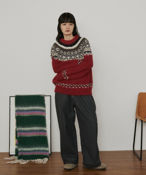 MERLOT（メルロー）の「ウールタッチペインターパンツ（その他パンツ・レディース・チャコールグレー/ダークブラウン・FREE）」の18枚目の写真