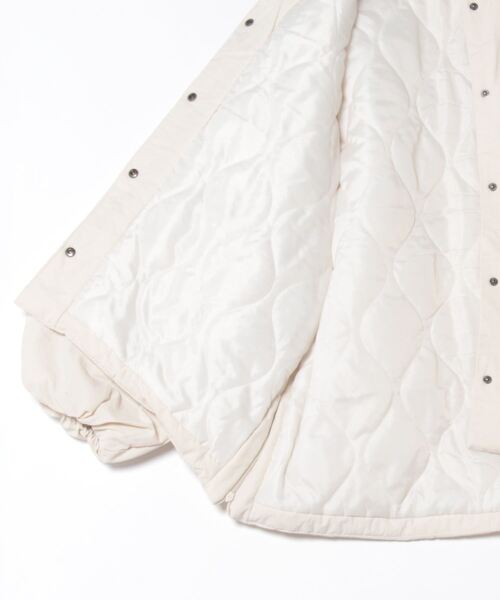 セール】オーバーサイズサイドジップノーカラー中綿ジャケット（ノー