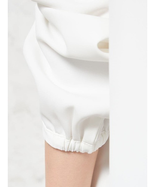 HARUYAMA(ハルヤマ)の「【ウォッシャブル】ブラウス 長袖 パール鼓釦ボウタイブラウス 透けにくい ストレッチ 無地 SOFFICE(シャツ/ブラウス・レディース・ライトピンク/サックスブルー/オフホワイト/ベージュ・L/M/S/LL)」の12枚目の写真