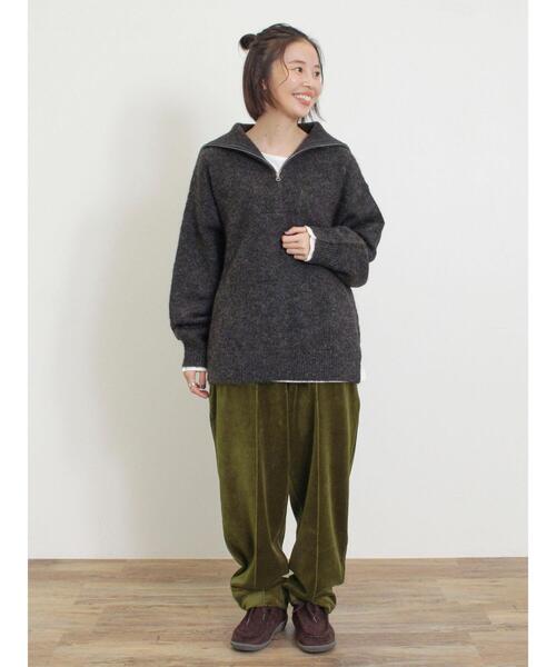 Samansa Mos2(サマンサ モスモス)の「ベロアカーブパンツ(その他パンツ・レディース・カーキ/キナリ/モカ・F)」の21枚目の写真