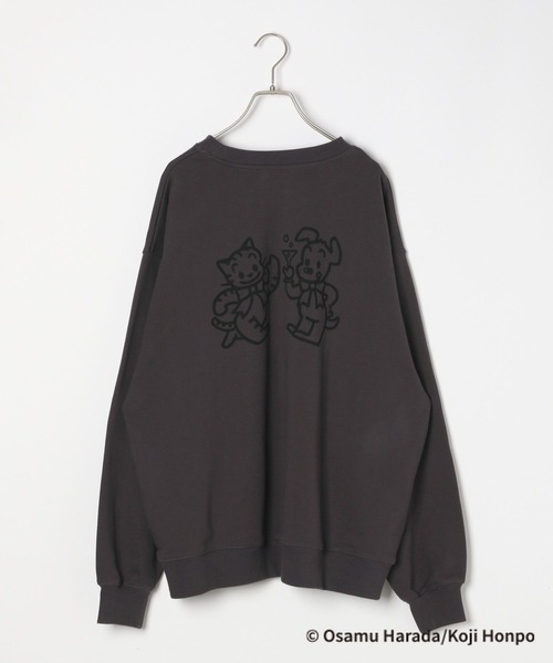 LEPSIM（レプシィム）の「【OSAMU GOODS×LEPSIM】裏毛クループルオーバー　251550（スウェット・レディース・ブラック/ライトグレー/アイボリー/チャコールグレー・FREE）」の4枚目の写真