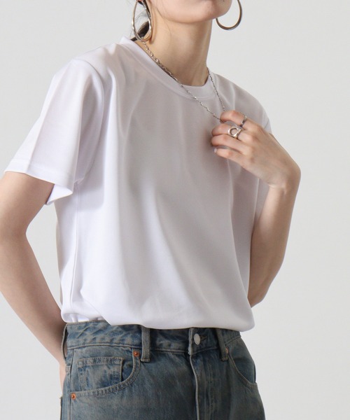 TRUSS(トラス)の「TRUSS SUSTAINABLE リサイクルポリエステルTシャツ(Tシャツ/カットソー・メンズ・ホワイト/ブラック/ネイビー・L/S/XL)」の4枚目の写真