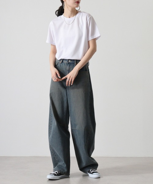 TRUSS(トラス)の「TRUSS SUSTAINABLE リサイクルポリエステルTシャツ(Tシャツ/カットソー・メンズ・ホワイト/ブラック/ネイビー・L/S/XL)」の6枚目の写真