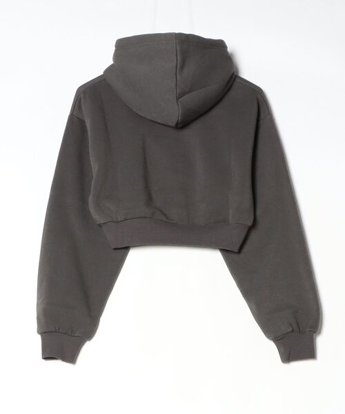 STARTER(スターター)の「【t】〔STARTER BLACK LABEL〕ラインストーン フロントプリント ショートパーカー(パーカー・レディース・ホワイト/チャコールグレー/ブラック・LARGE/MEDIUM)」の4枚目の写真