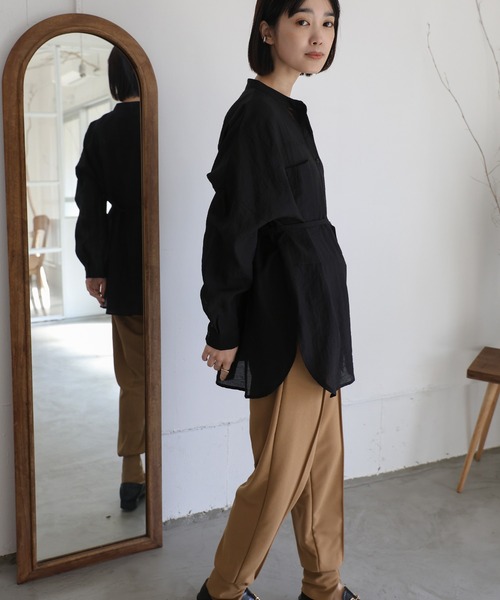 select MOCA Et（セレクトモカエト）の「【Et】Center Slit Jogger Pants（その他パンツ・レディース・ブラック/ブラウン・LARGE/MEDIUM）」の14枚目の写真