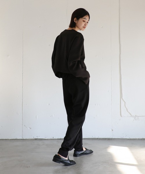 select MOCA Et（セレクトモカエト）の「【Et】Center Slit Jogger Pants（その他パンツ・レディース・ブラック/ブラウン・LARGE/MEDIUM）」の7枚目の写真