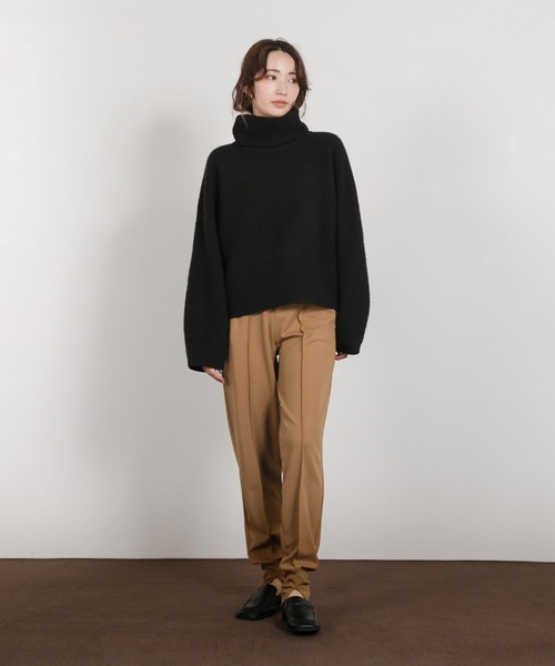 select MOCA Et（セレクトモカエト）の「【Et】Center Slit Jogger Pants（その他パンツ・レディース・ブラック/ブラウン・LARGE/MEDIUM）」の10枚目の写真