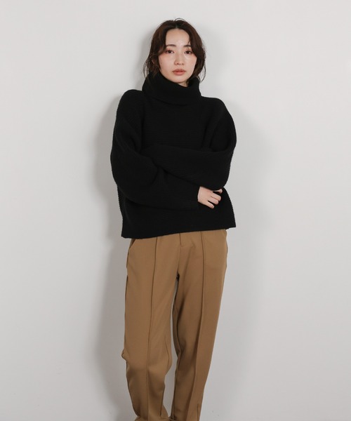 select MOCA Et（セレクトモカエト）の「【Et】Center Slit Jogger Pants（その他パンツ・レディース・ブラック/ブラウン・LARGE/MEDIUM）」の5枚目の写真