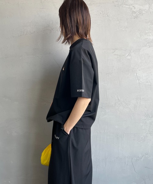 KELTY（ケルティ）の「[KELTY/ケルティ] 別注 ラッシュコンフォート ショートスリーブナイロンＴシャツ（Tシャツ/カットソー・レディース・ブルー/オリーブ/グレイッシュベージュ/ブラック・F）」の18枚目の写真