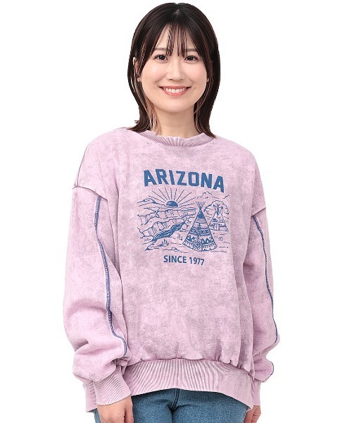 チチカカ（チチカカ）の「パウダーダイスウェットプルオーバー（スウェット・レディース・ピンク/グリーン/チャコールグレー・FREE）」の9枚目の写真